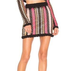 NBD crochet knit skirt